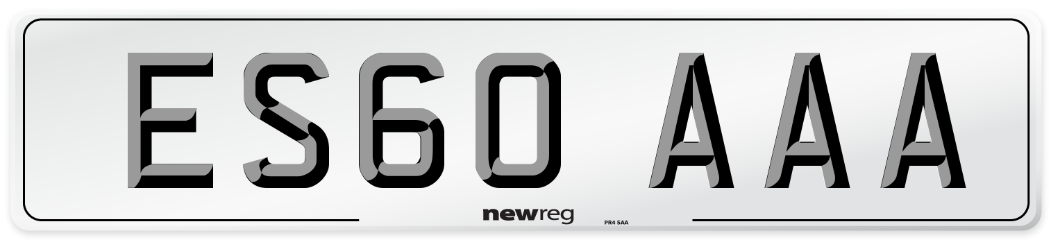 ES60 AAA Number Plate from New Reg